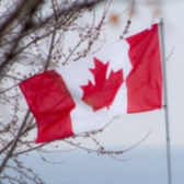canada flag blurry