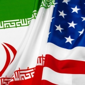 Iran USA Flag