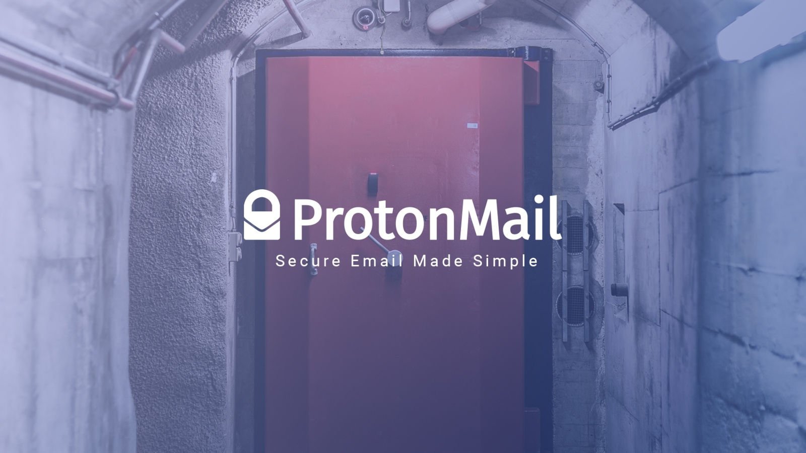 Protonmail logo overlaid on top of a vault