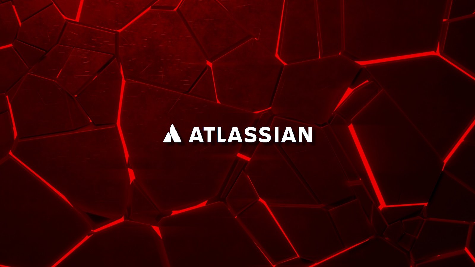 Atlassian text on a crumbling red rock