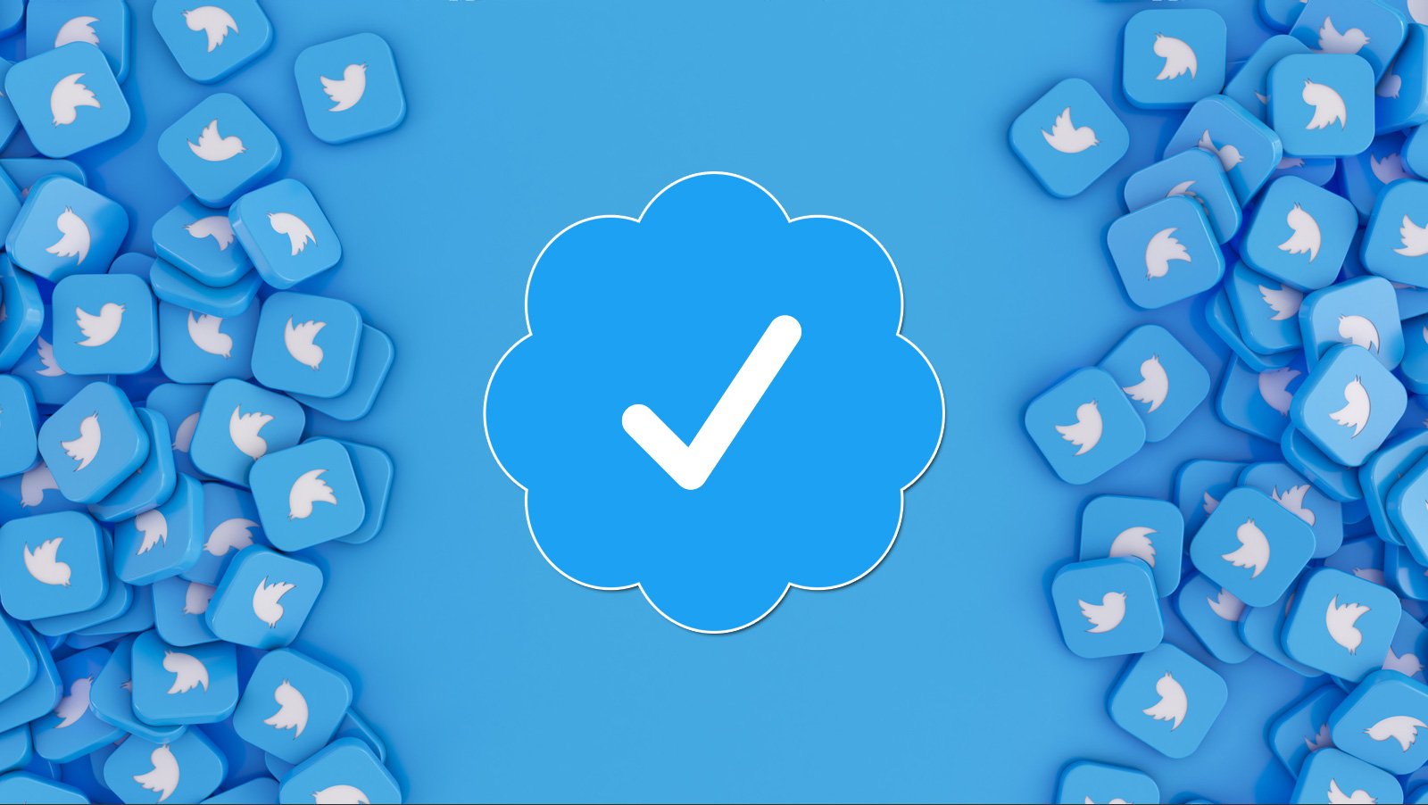 Twitter badges with a centered verified logo