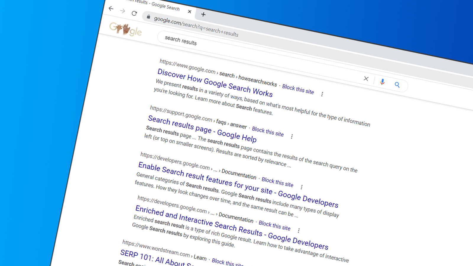 Chrome browser extension lets you remove specific sites from search results