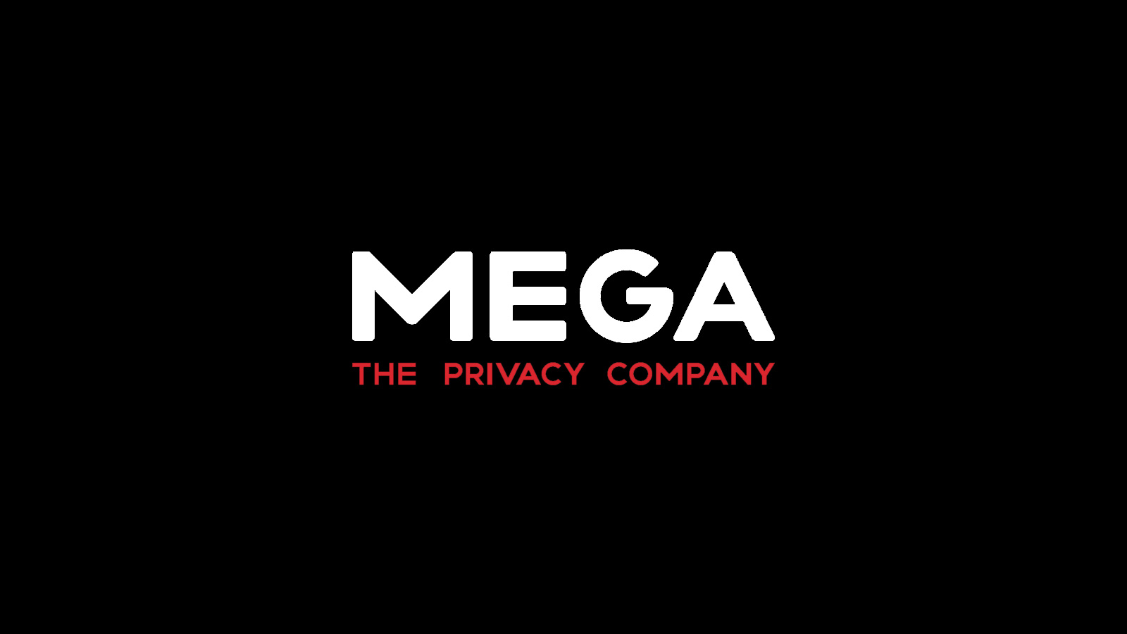 MEGA logo on a black background