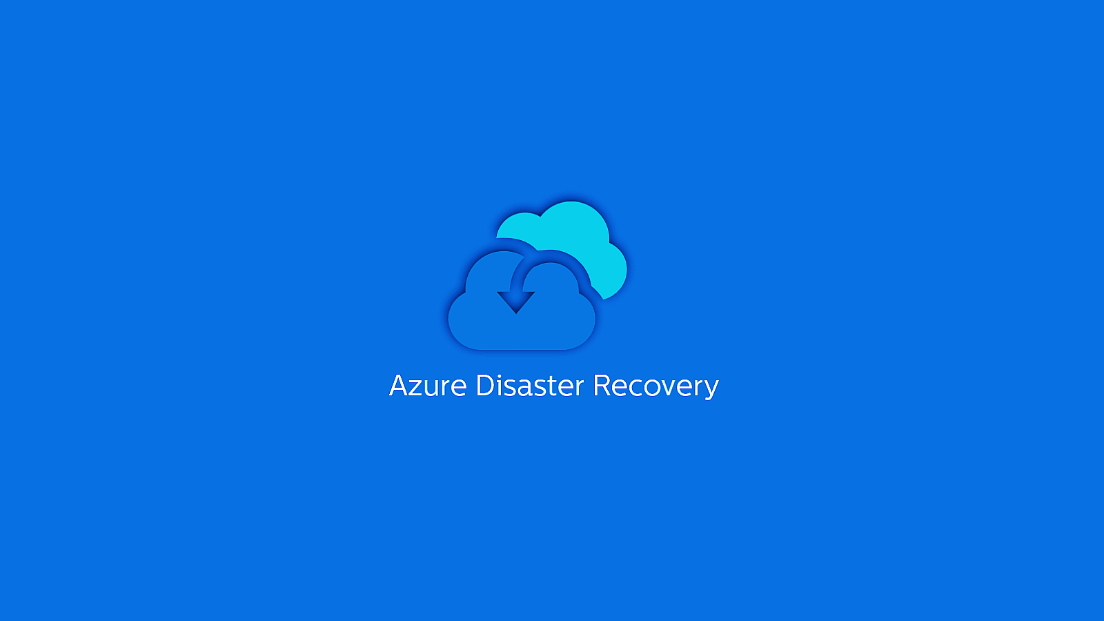 Logotipo de Azure Site Recovery sobre fondo azul
