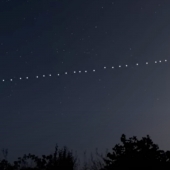 spacex starlink train trail