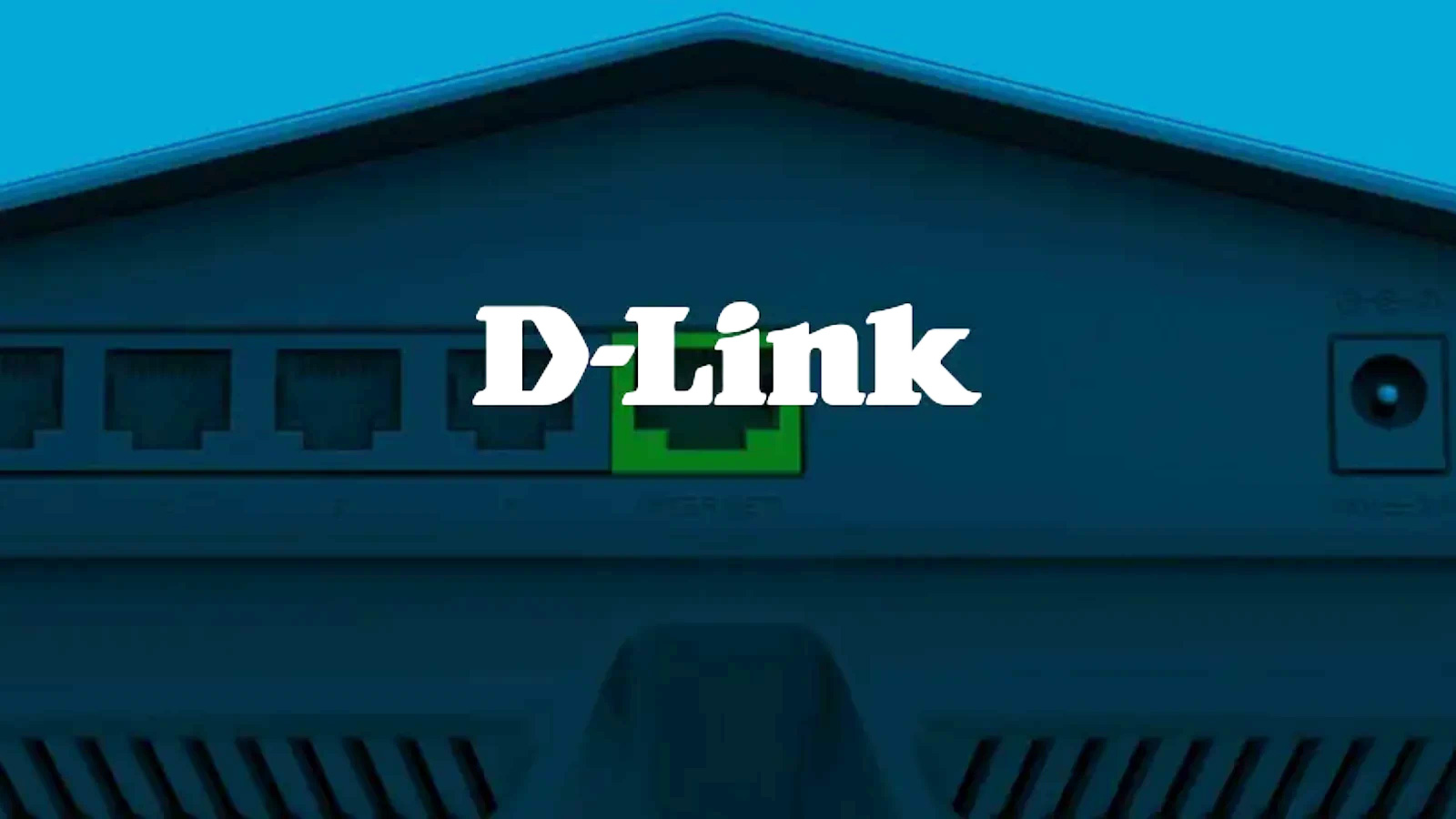 Üzerinde logo bulunan bir D-Link yönlendirici