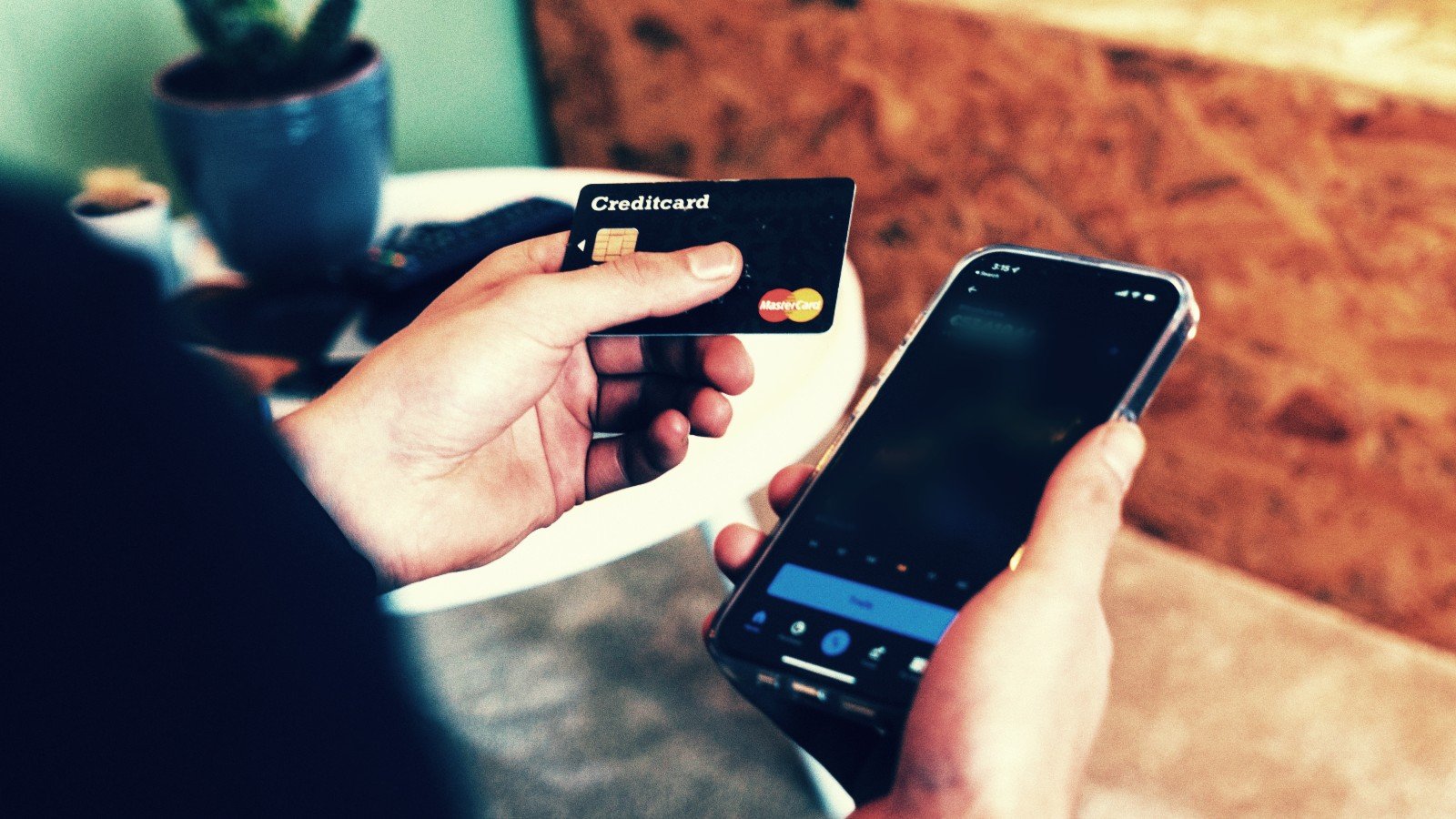 Smartphone and credit card