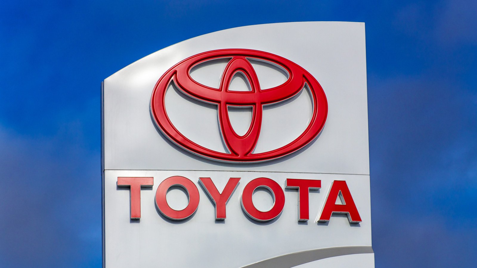 Toyota logo on a sign