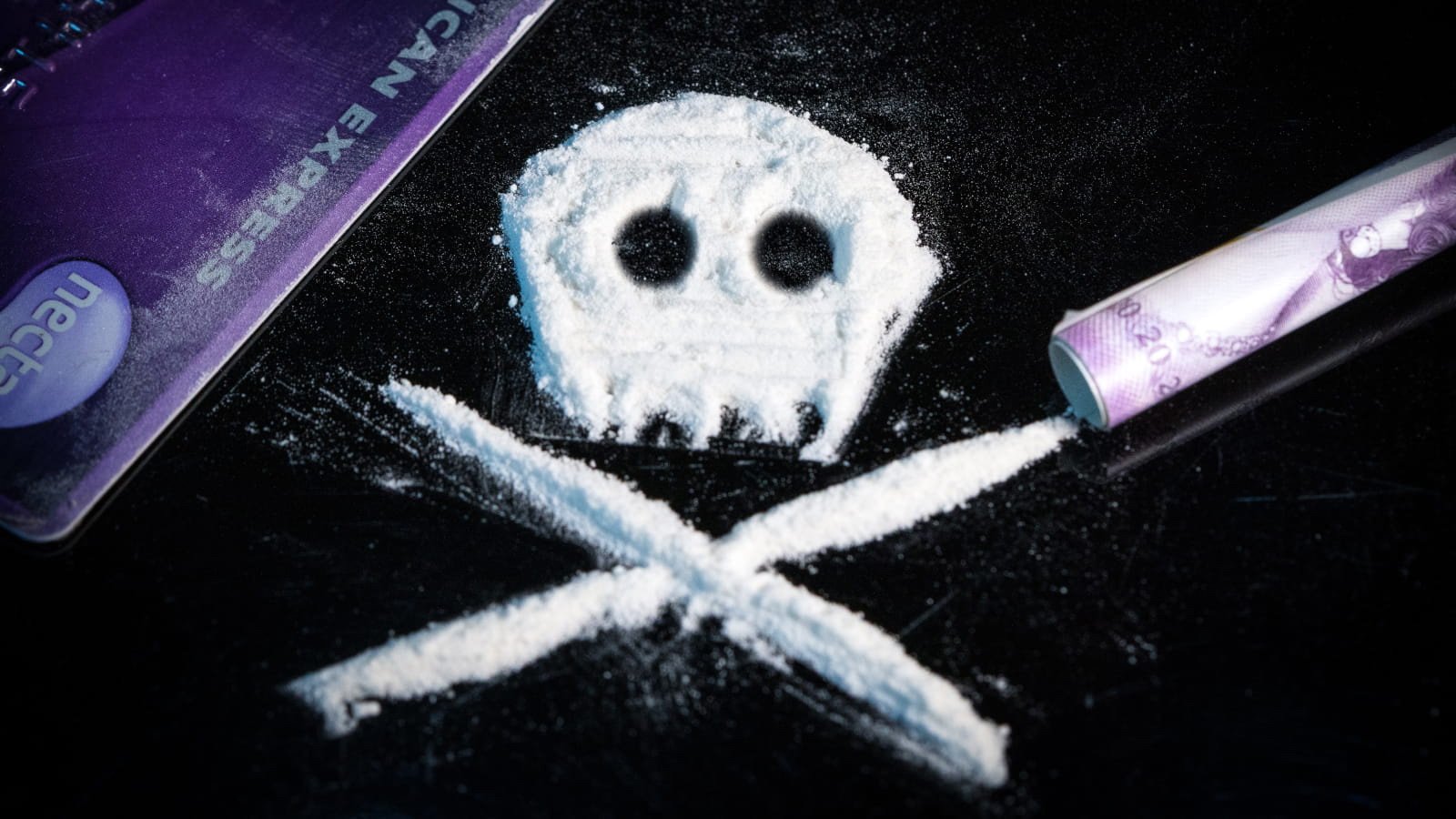 Drugs in the shape of a skull and crossbones