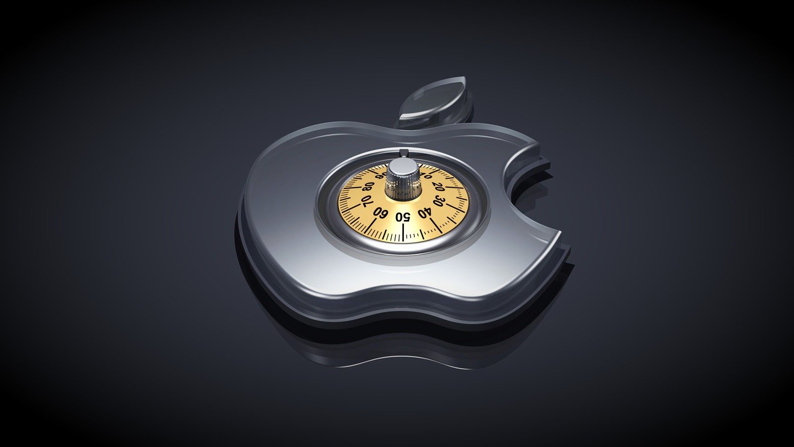 Apple logo with a padlock