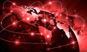 Globe map DDoS outage