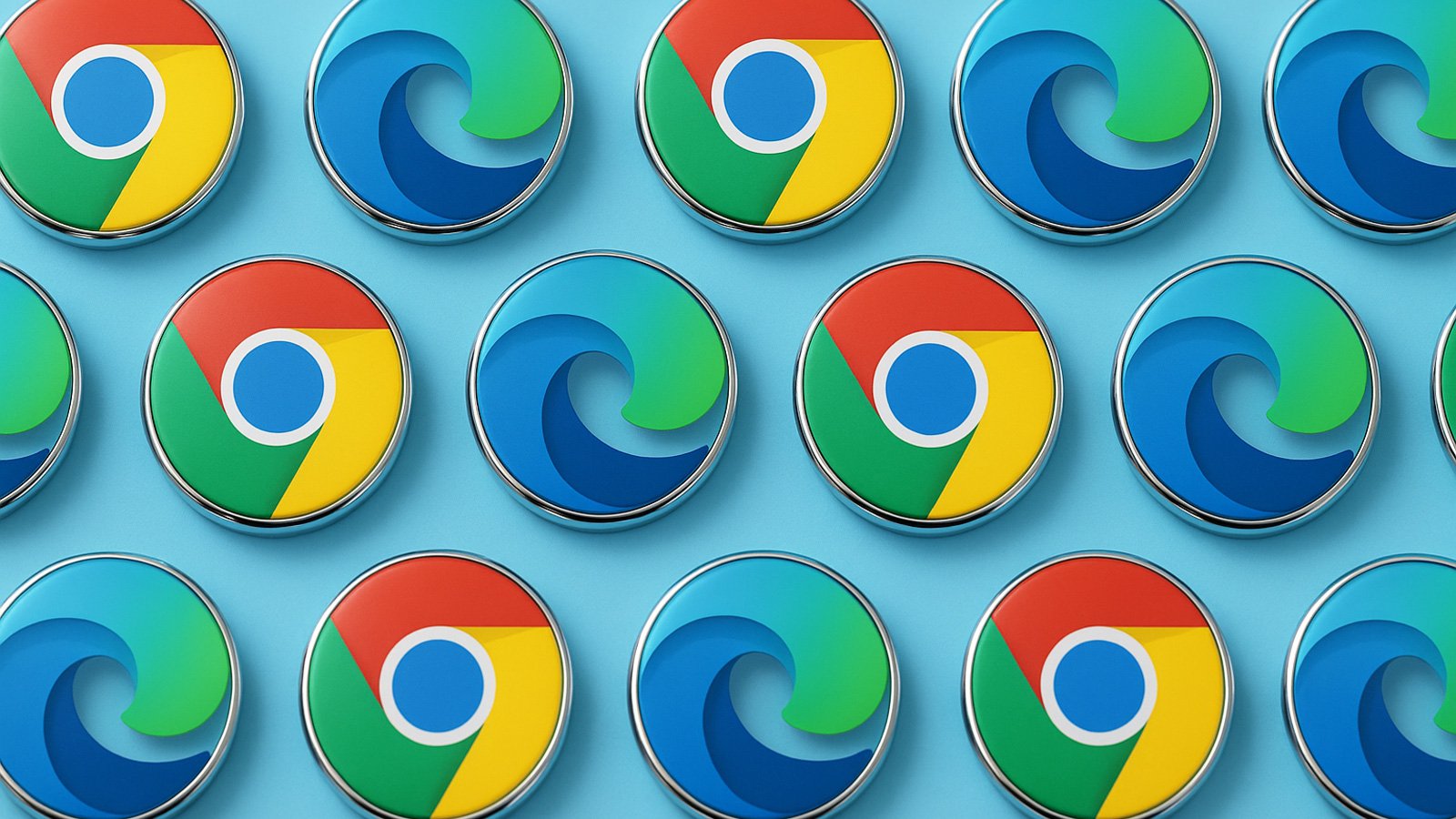 Chrome and Edge logos