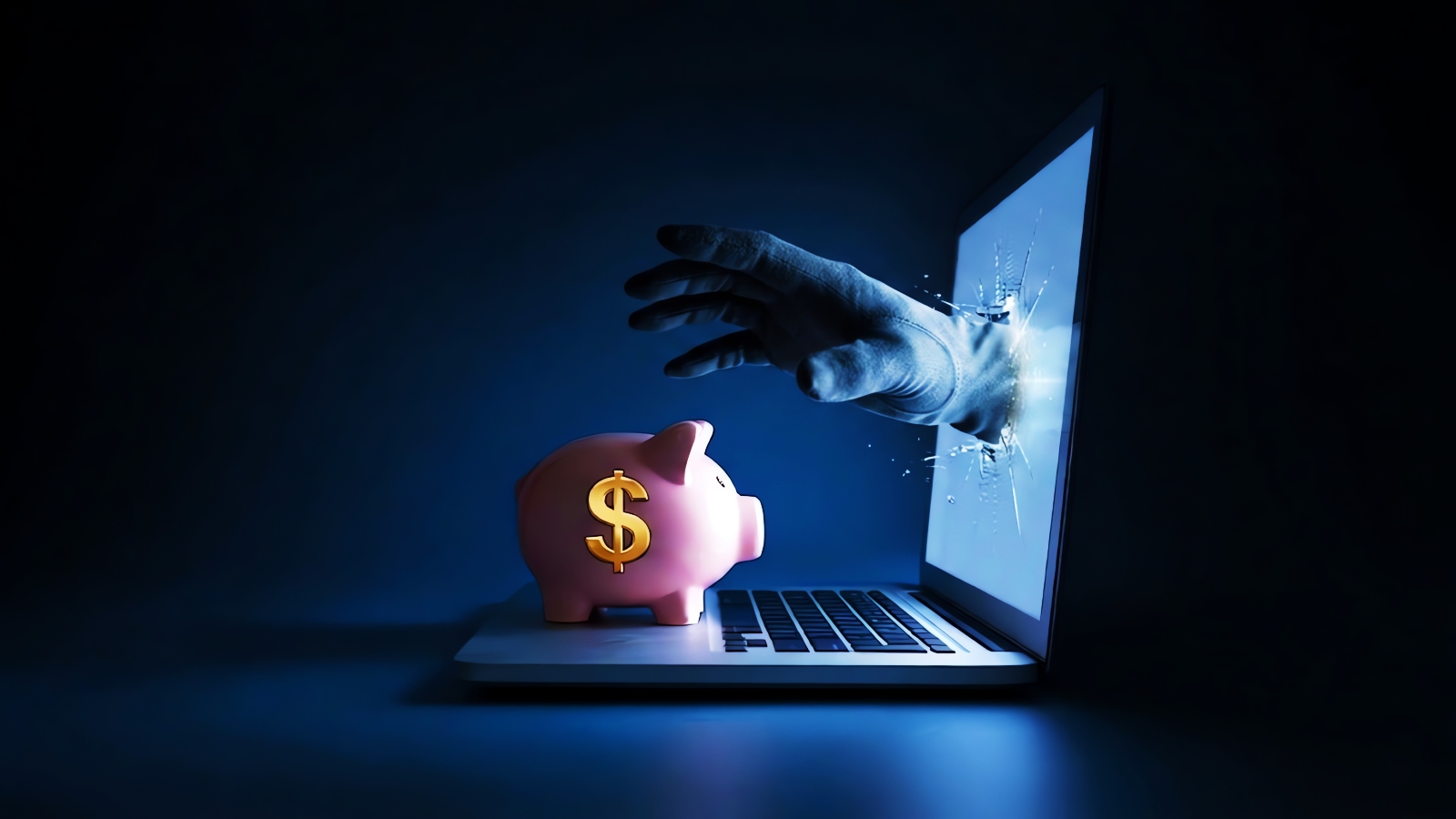 Scam fraud piggy bank