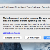 Macro Malware Hits Mac Users
