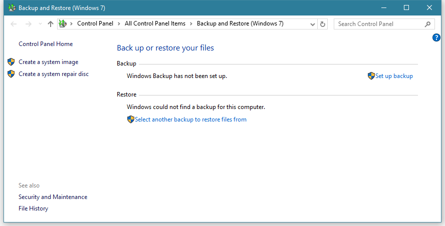 Windows backup. Sdclt. Как создать на диске каталоги Backup и restore