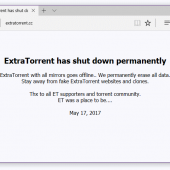 Popular Torrent Site ExtraTorrent Shuts Down out of the Blue