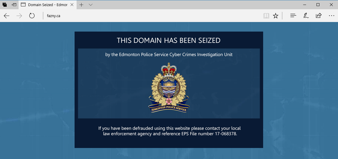 Fazny.ca seized domain