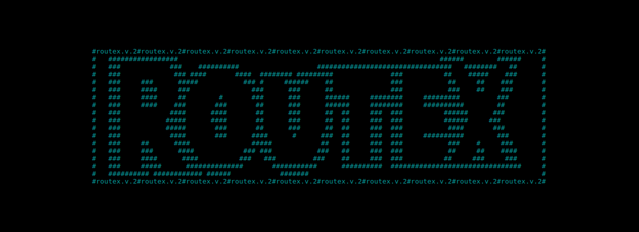 RouteX malware ASCII splash screen