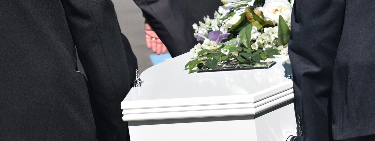 Coffin at a funeral