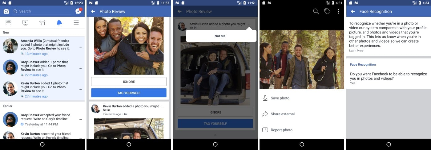 Facebook new photo tagging and alert feature