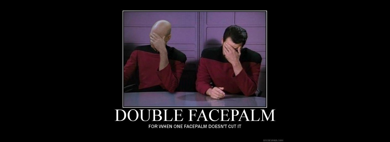 Double facepalm Star Trek meme