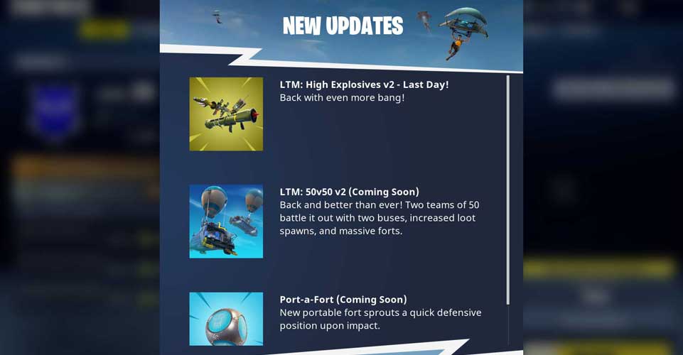Fortnite 3.5 Update: Port-a-Fort, New Replay System ... - 961 x 500 jpeg 33kB