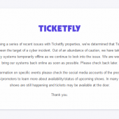Ticketfly Temporarily Shuts Down to Investigate Hack