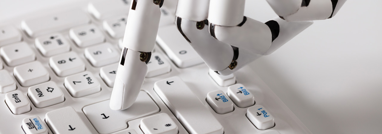 Robot pressing enter