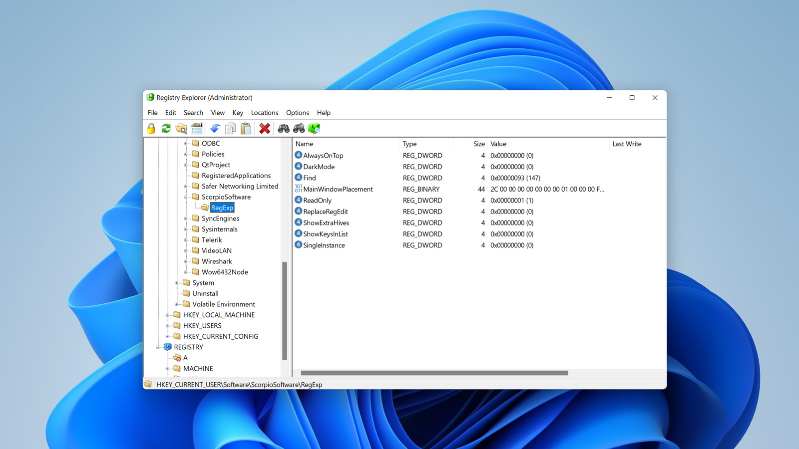 Registry Explorer header image