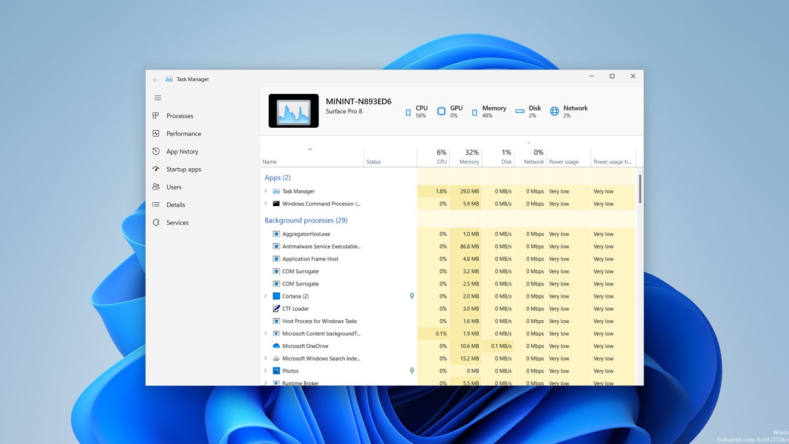 New Windows Task Manager