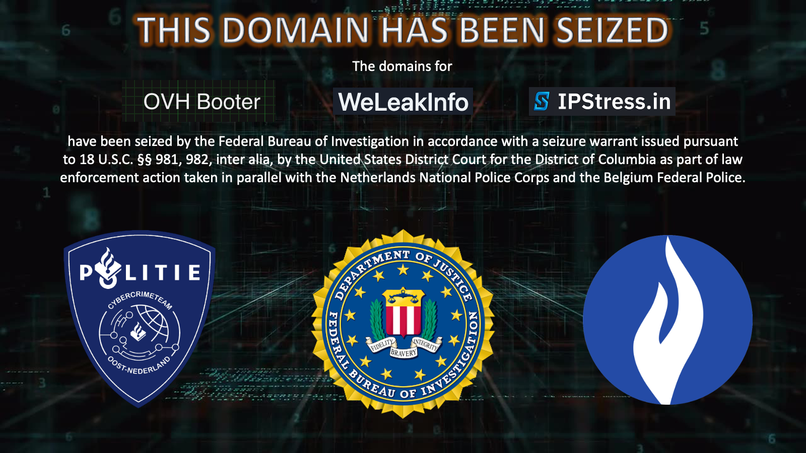 WeLeakInfo.to seizure banner