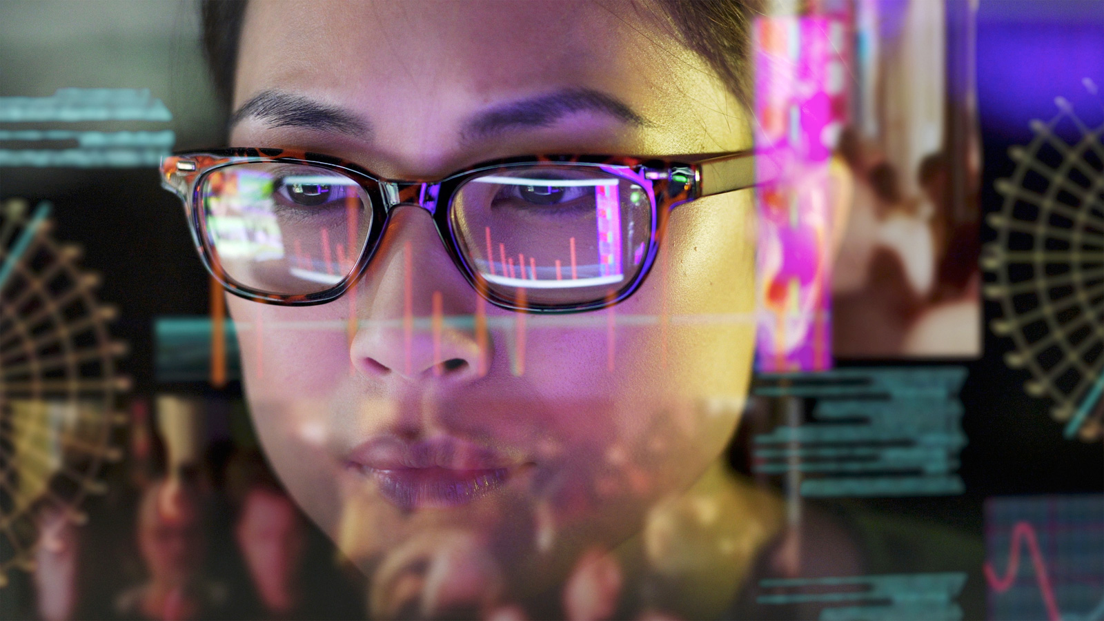 Woman looking at a compute screen