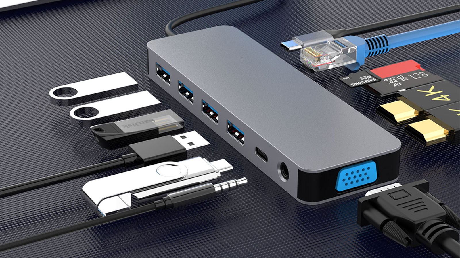 13-in-1 USB hub