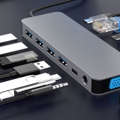 Connect everything and save space with $20 off this 13-in-1 docking station