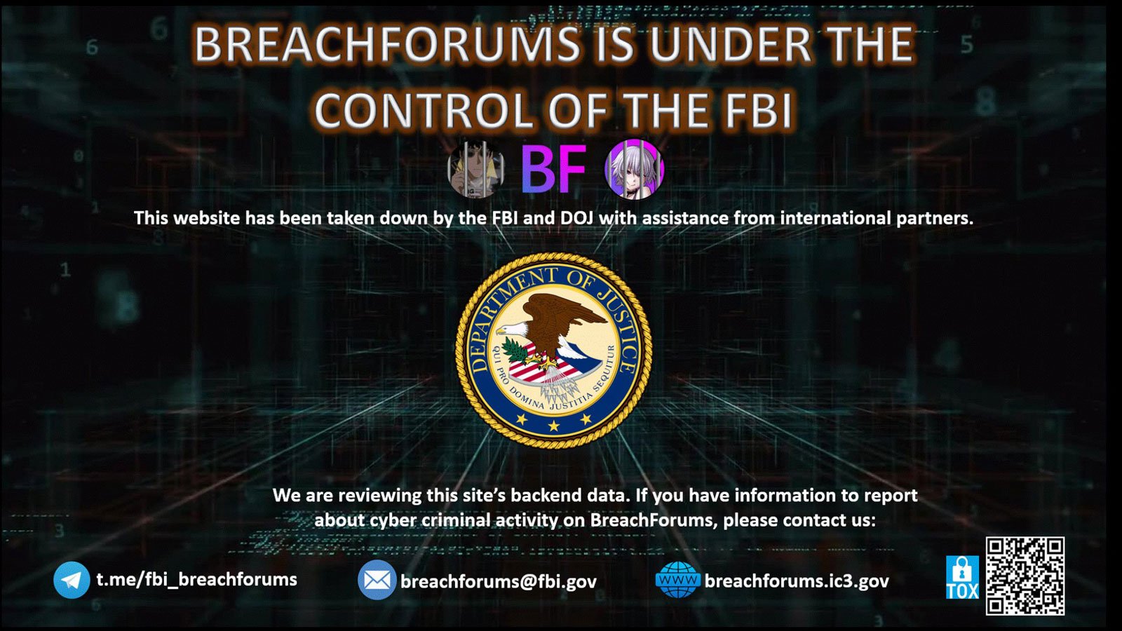 FBI seize BreachForums hacking forum used to leak stolen data