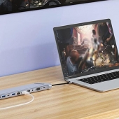 Save $40 on a 12-port USB-C hub that doubles as a laptop stand