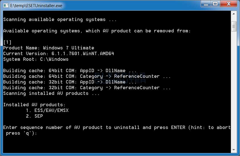 Eset Uninstaller  -  3