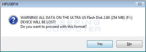 HP USB Disk Format Tool