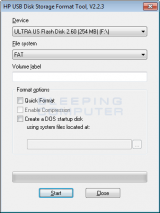 Image of HP USB Disk Storage Format Tool