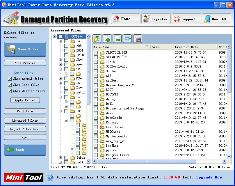 Minitool power data recovery free edition 6.5.0