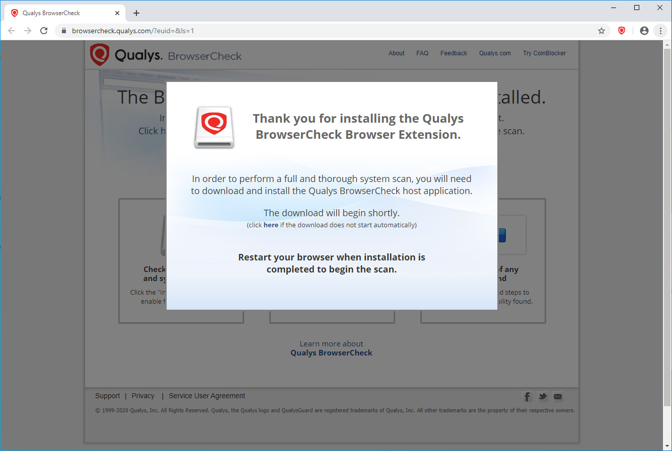 Download Qualys BrowserCheck