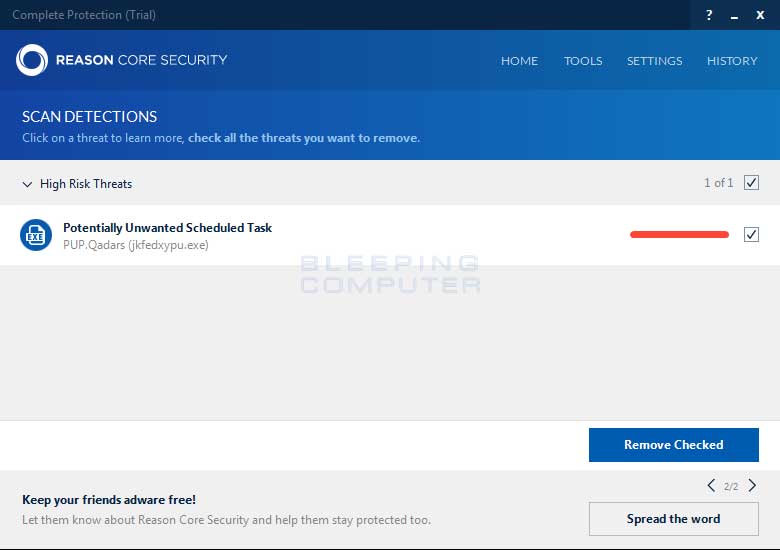 reason core security removal reason core security removal