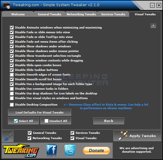 Download Simple System Tweaker