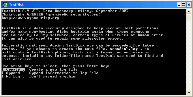 testdisk software