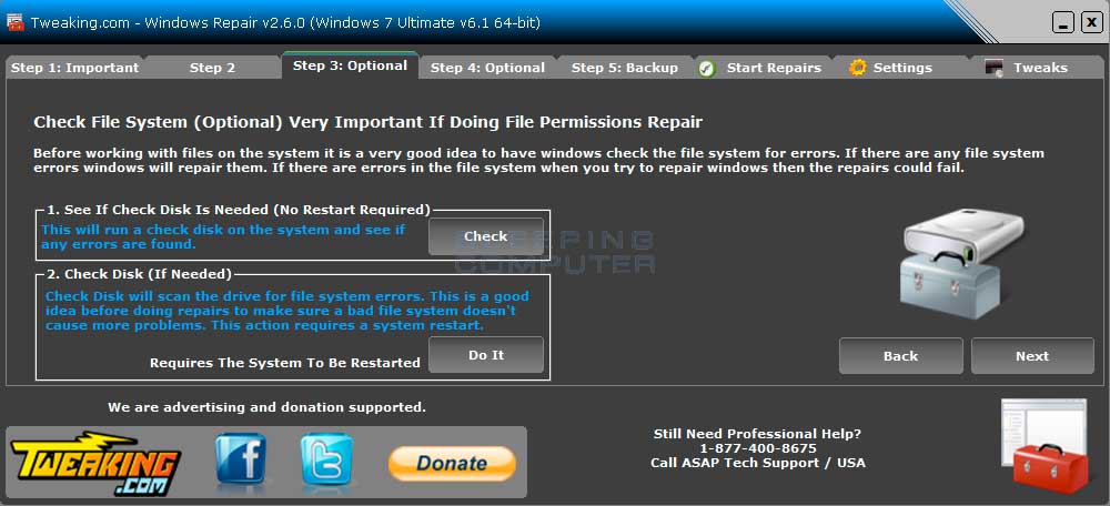 descarga gratuita de la aplicación de reparación de errores de Windows
