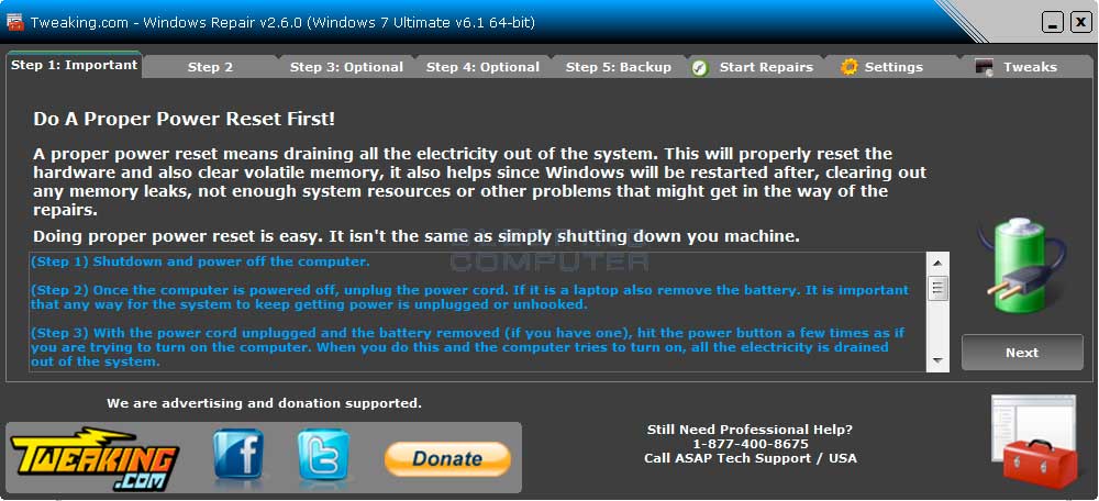 free hard disk repair tools windows 7