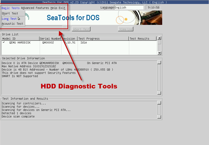 how to correct disk errors using seagate disk tools for dos