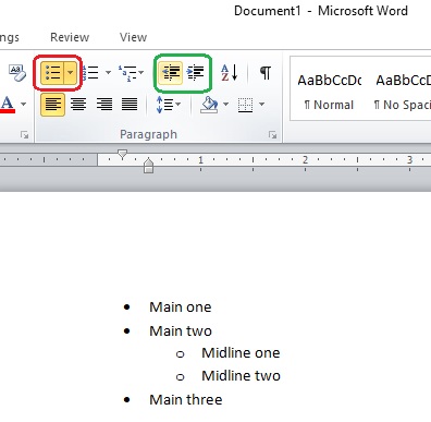 remove indent and keep bullets in word for mac
