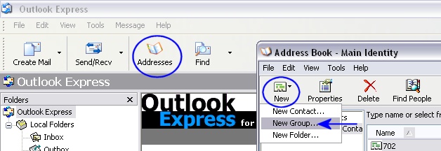 how to email a group in outlook express
