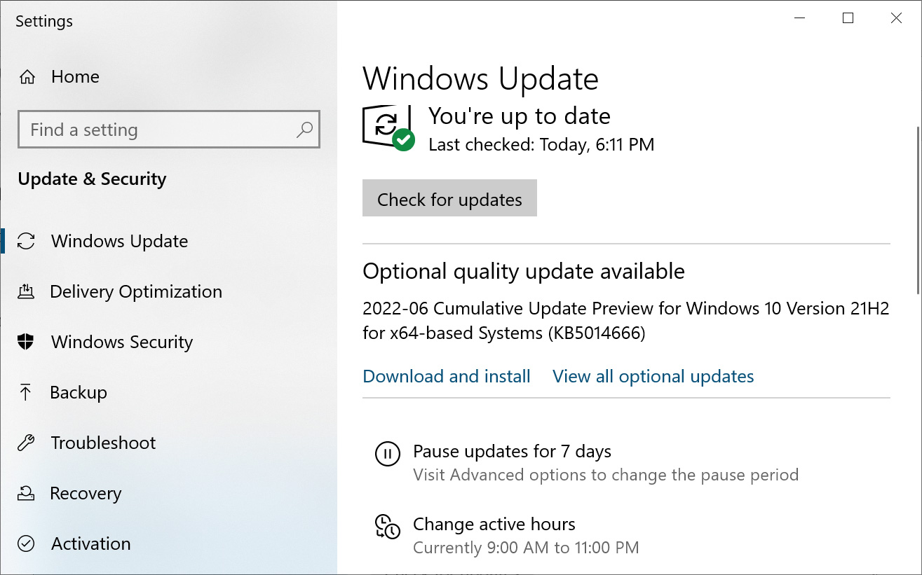 Aperçu de la mise à jour cumulative de Windows 10 KB5014666
